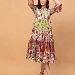 RANGRIWAZ Women Floral Fit & Flare Dress-picture-32