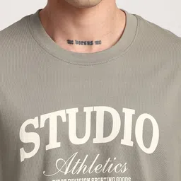 R&B Typography Printed Cotton Relaxed Fit T-shirt image 5