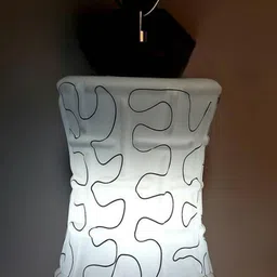 1ST TIME Black & White Printed Wood Contemporary Rectangle Shaped Wall Lamp image 2