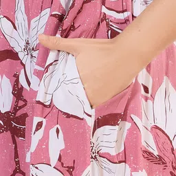 EASY MOM Floral Print Maternity Fit & Flare Midi Dress image 5