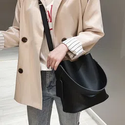 KPOP Women Solid Structured Shoulder Bag image 5