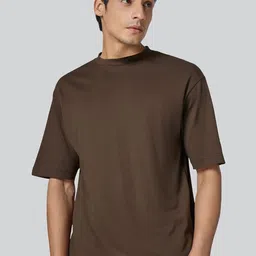 XYXX Men Solid Round Neck Cotton Oversized T-shirt-picture-37