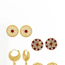 VIVASTRI Women Gold-Plated Alloy Earrings-picture-31