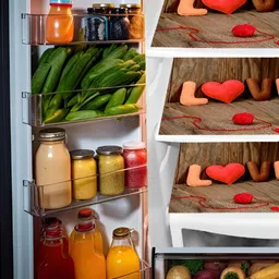 Aura 4-Pcs Brown & Red Printed Fridge Organisers image 5