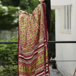 KALINI Floral Printed Bagru Saree image 2