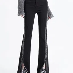 StyleCast Women Flared High-Rise Light Fade with Side Stripe Jeans image 5