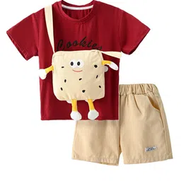 Bold N Elegant Kids Spongebob Printed Round Neck Pure Cotton T-shirt With Shorts-picture-54