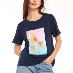 COVER STORY Women Floral Printed T-shirt-image-34