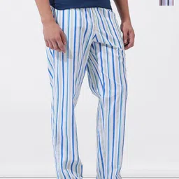 The Indian Garage Co Men Pack Of 2 Striped Cotton Mid-Rise Lounge Pants-image-47