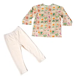 Sangria Boys Quirky Printed Cotton Kurta with Trousers image 4