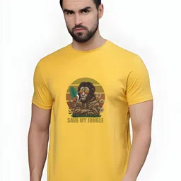 KaamBhari Graphic Printed Round Neck Regular Fit Cotton T-shirt-picture-37