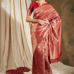 DEVATITHI Woven Design Zari Banarasi Saree-picture-32
