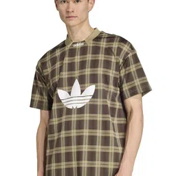 ADIDAS Originals Men Checked V-Neck Pockets T-shirt-picture-57