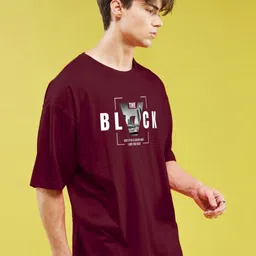 SMARTEES Graphic Printed Drop-Shoulder Sleeves Cotton Oversized T-shirt image 5