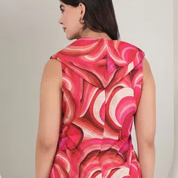 TANDUL Printed Single-Breasted Hooded Coat image 3