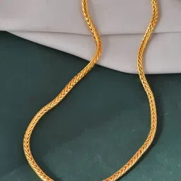 Jewels Nest Men Stainless Steel Gold-Plated Link Chain Minimal Chain-image-72