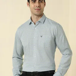 Allen Solly Men Geometric Printed Spread Collar Cotton Formal Shirt-picture-34