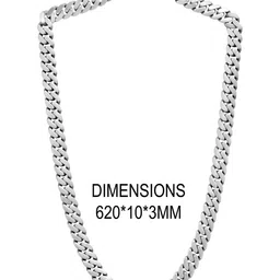 925 SILLER Men Sterling Silver Rhodium-Plated Chain image 3