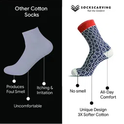Sockscarving Men Printed Cotton Calf Length Socks image 3