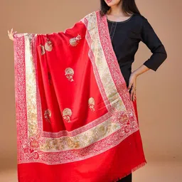SWI Stylish Women Floral Embroidered Shawl-picture-39