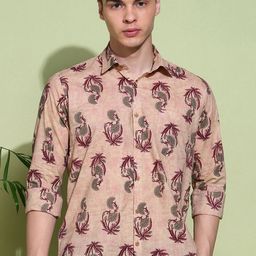 Anouk Men Slim Fit Opaque Printed Casual Shirt-picture-49