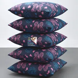 villagers Microfibre Cushion Pack of 5 Geometric Premium Cushion Set | (16x16 inch)-picture-16