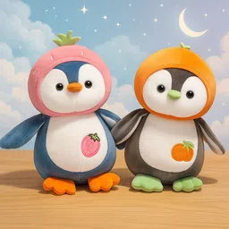 softvibe Pumpkin Penguin Soft Toy | Ultra Soft Cuddly Stuffed Animal |Cute Teddy Bear - 23 cm image 4