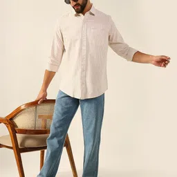 ENSPYR Men Cotton Striped Regular Fit Casual Shirts image 2