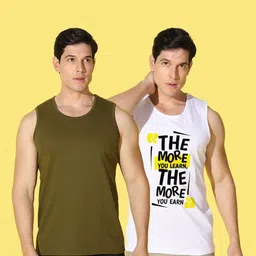 WOOSTRO Men Typography 2 Printed Raw Edge Slim Fit T-shirt image 2
