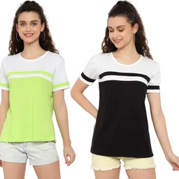 DEEPMAYRA COLLECTION Women 2 Colourblocked T-shirt-picture-17