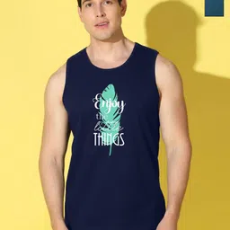 WOOSTRO Men Pack of 2 Typography Printed Round Neck Cotton Slim Fit Sports T-shirts-picture-31