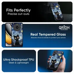 QRIOH Unisex Realme P3 5G Quirky Shockproof Glass Back Case image 2