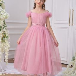StyleCast x Revolte Girls Solid Choker Neck Ruffles A-Line Dress-picture-24