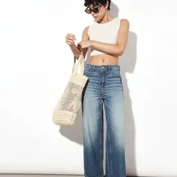 ONLY Women Wide Leg Light Fade Stretchable Jeans-picture-34