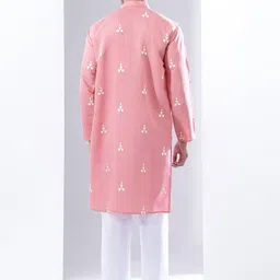 Anouk Men Zari Woven Design Regular Straight Knee Length Kurta image 3