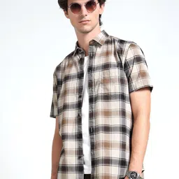 MARTIN SMITH Men Comfort Tartan Checks Checked Casual Shirt-image-72