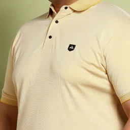 ADWYN PETER Men Plus Size Solid Polo Collar Cotton T-shirt image 4