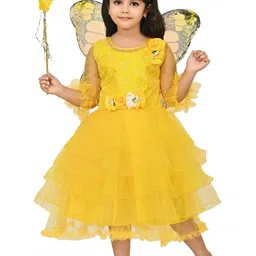 IKONIC FASHION Girls Yellow Dresses-picture-15