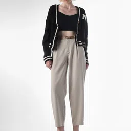ONLY Women Straight Fit High-Rise Pleated Trousers-picture-30