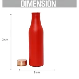 INTERNATIONAL GIFT Red Single Copper Solid Water Bottle image 3