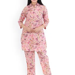 KRIDHAA FASHION BOUTIQUE Printed Tunic With Trousers Co-Ords-image-24