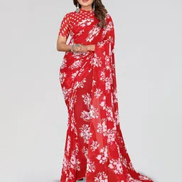 Moda Woman Rapido Floral Poly Georgette Saree-image-68