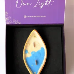 Velvetine Soiree Blue & Cream-Coloured 5 pieces Jar Candle-picture-22