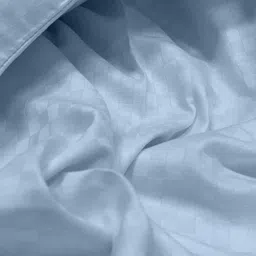 Sleeping Owls Blue Checked Cotton 300 TC Double King Bedsheet Set 2.74 m x 2.74 m image 2