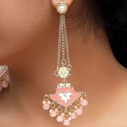 KARATCART Gold-Plated Drop Earrings image 4