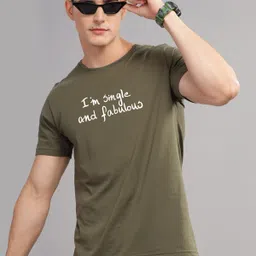 ADRO Men Typography Printed Round Neck Cotton T-shirt image 3