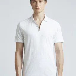 Pepe Jeans Men Solid Polo Collar Pure Cotton T-shirt image 1