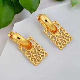SHREE KRISHNA SHOPPING Gold-Plated Brass Earrings-picture-13