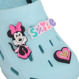 Disney By Yellow Bee Girls Minnie Mouse Clogs With Smile & Heart Charms image 4