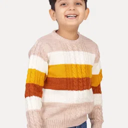 JoE Hazel Boys Round Neck Striped Pullover image 3